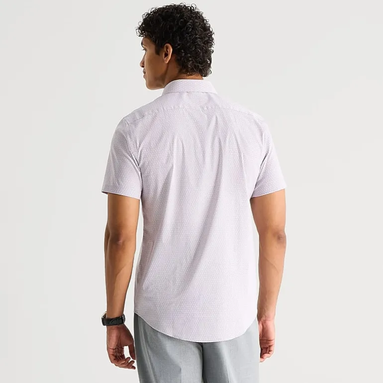 J. Ferrar Ultra Comfort Mens Short Sleeve Regular Fit Wrinkle Free Button-Down Shirt
