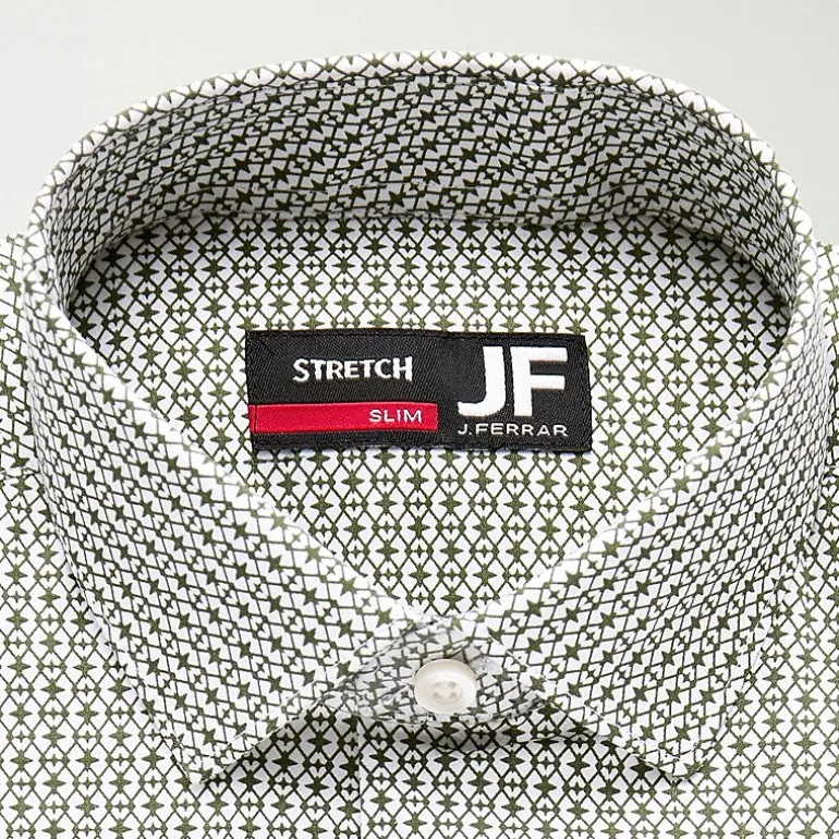 J. Ferrar Ultra Comfort Mens Slim Fit Stretch Fabric Wrinkle Free Long Sleeve Dress Shirt