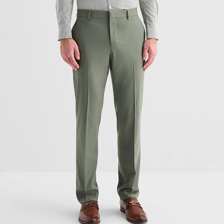 J. Ferrar Ultra Comfort Mens Stretch Fabric Slim Fit Flat Front Suit Pant