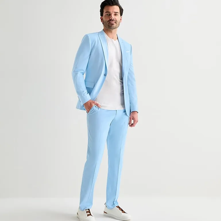 J. Ferrar Ultra Comfort Mens Stretch Fabric Slim Fit Flat Front Suit Pant