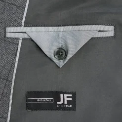 J. Ferrar Ultra Comfort Mens Stretch Fabric Slim Fit Plaid Big and Tall Suit Jacket
