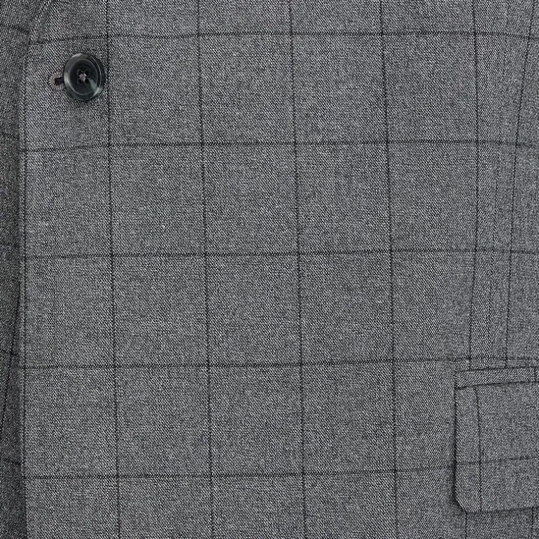 J. Ferrar Ultra Comfort Mens Stretch Fabric Slim Fit Plaid Big and Tall Suit Jacket