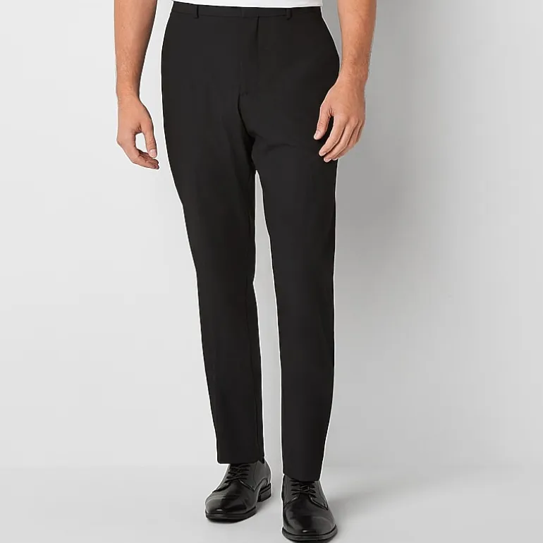 J. Ferrar Ultra Comfort Mens Stretch Fabric Slim Fit Flat Front Suit Pant