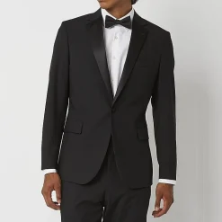 J. Ferrar Ultra Comfort Mens Stretch Fabric Slim Fit Tuxedo Jacket