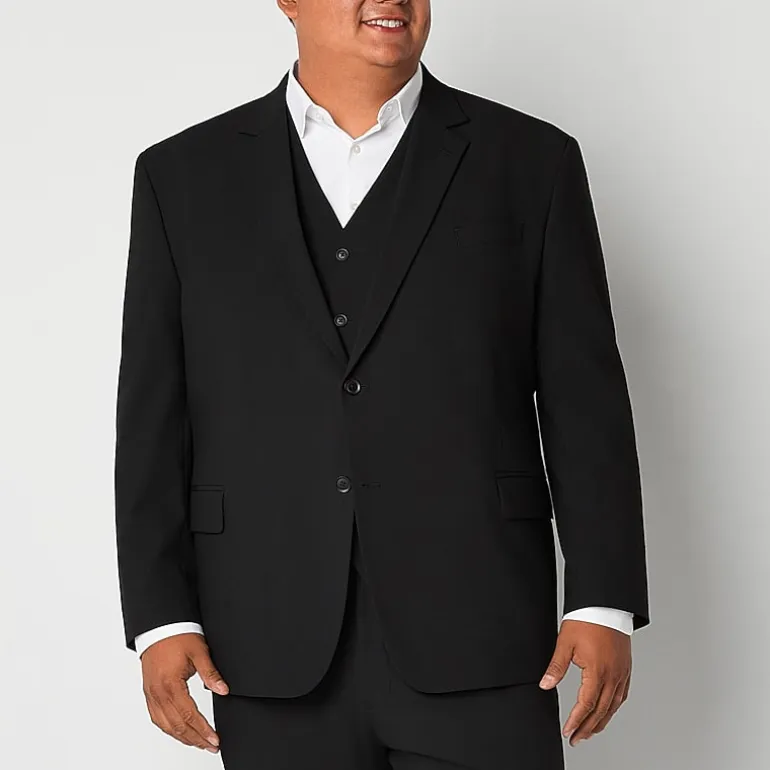 J. Ferrar Ultra Comfort Mens Stretch Fabric Regular Fit Big and Tall Suit Jacket