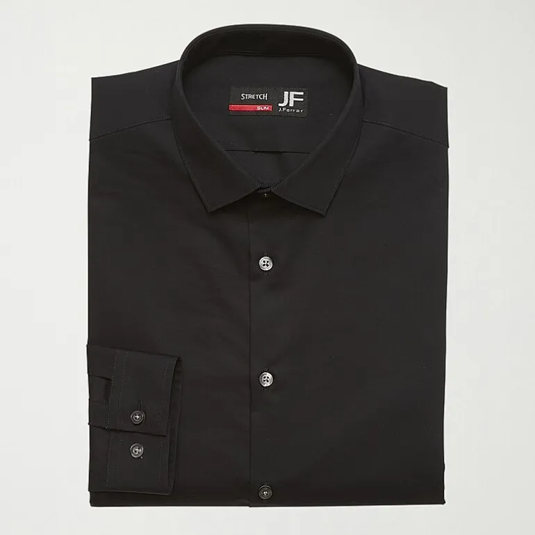 J. Ferrar Ultra Comfort Slim Mens Slim Fit Stretch Fabric Wrinkle Free Long Sleeve Dress Shirt
