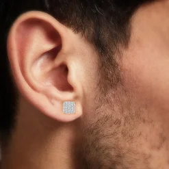 (J / I3) 1/2 CT. T.W. Natural White Diamond 10K Gold 6.9mm Stud Earrings