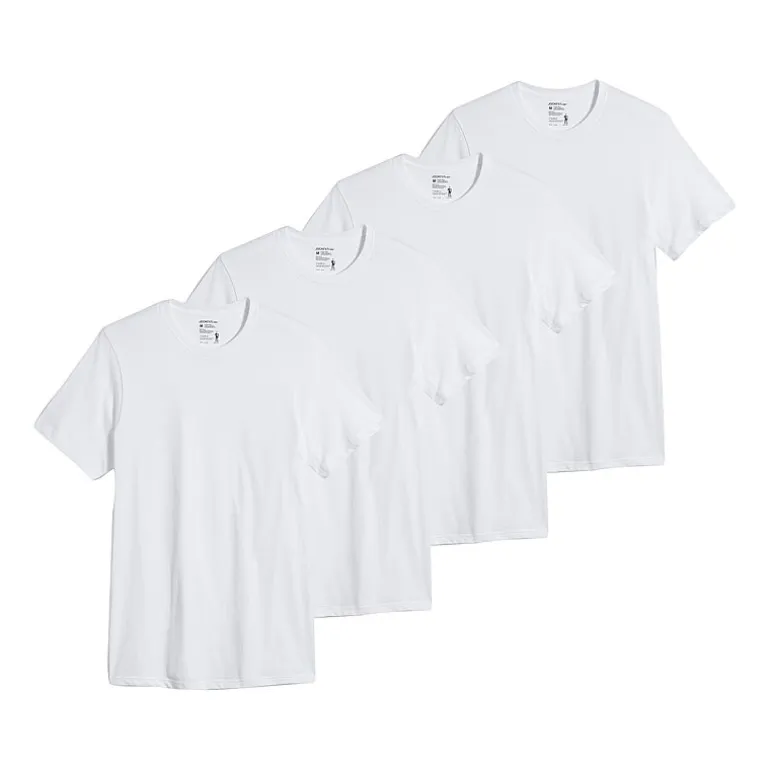 Jockey Classics Bonus Pack Mens 4 Pack Short Sleeve Crew Neck MOISTURE_WICKING T-Shirt