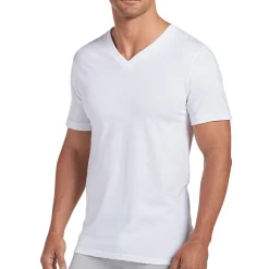 Jockey Classics Mens 3 Pack Short Sleeve V Neck Moisture Wicking T-Shirt