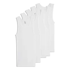 Jockey Cotton Bonus Pack Mens Scoop Neck Sleeveless Quick Dry 5 Pack Tank