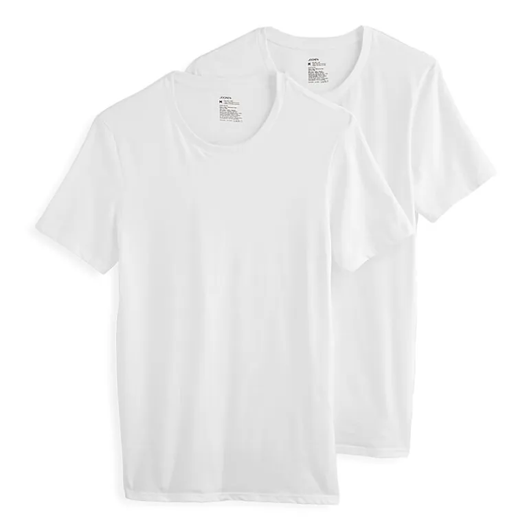 Jockey Cotton Stretch Mens 2 Pack Short Sleeve Crew Neck Moisture Wicking T-Shirt Tall