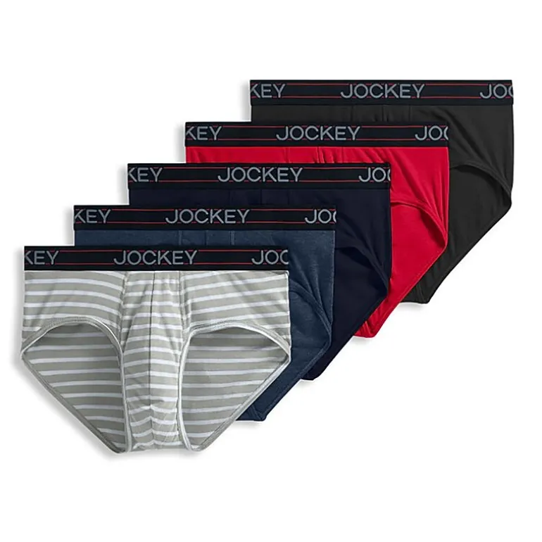 Jockey Lightweight Cotton Blend Mens 5 Pack Briefs 2555