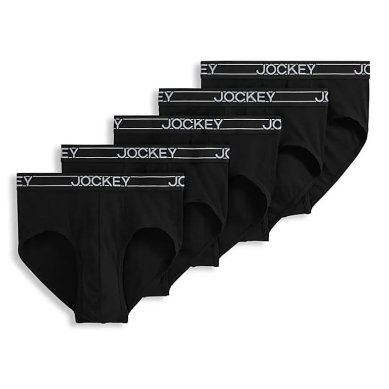 Jockey Lightweight Cotton Blend Mens 5 Pack Briefs 2555