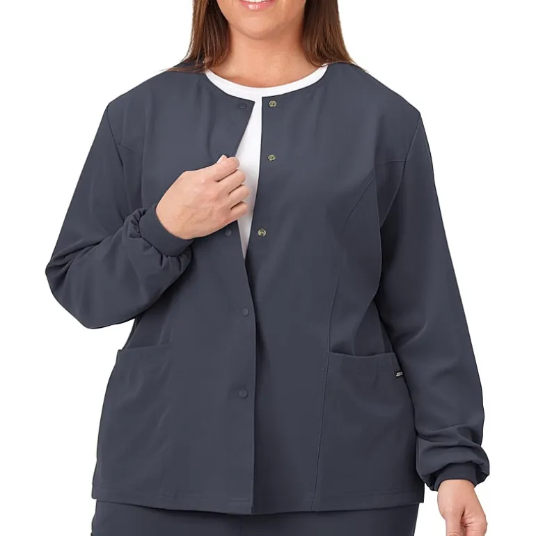 Jockey 2356 Snap Front Womens Plus Scrub Jackets