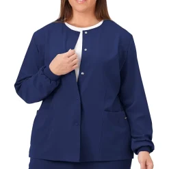 Jockey 2356 Snap Front Womens Plus Scrub Jackets