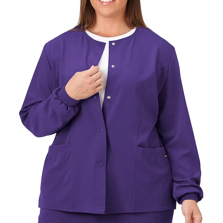 Jockey 2356 Snap Front Womens Plus Scrub Jackets