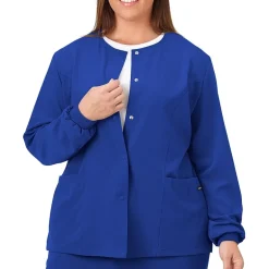 Jockey 2356 Snap Front Womens Plus Scrub Jackets