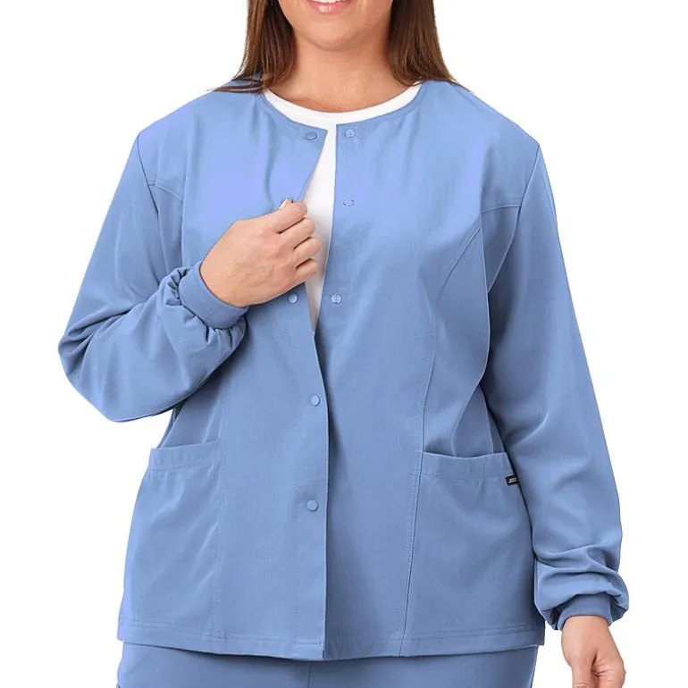 Jockey 2356 Snap Front Womens Plus Scrub Jackets