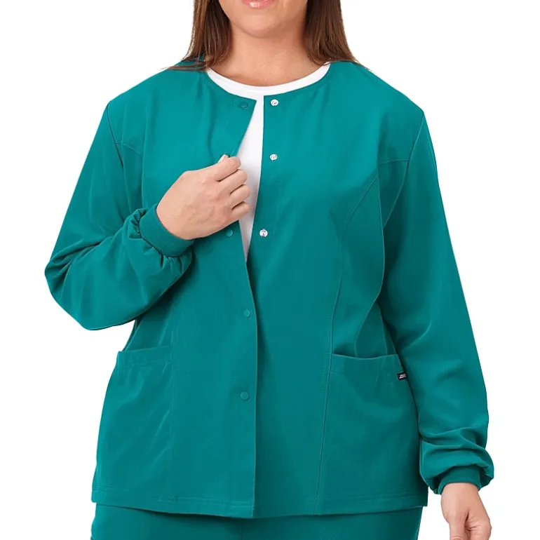 Jockey 2356 Snap Front Womens Plus Scrub Jackets
