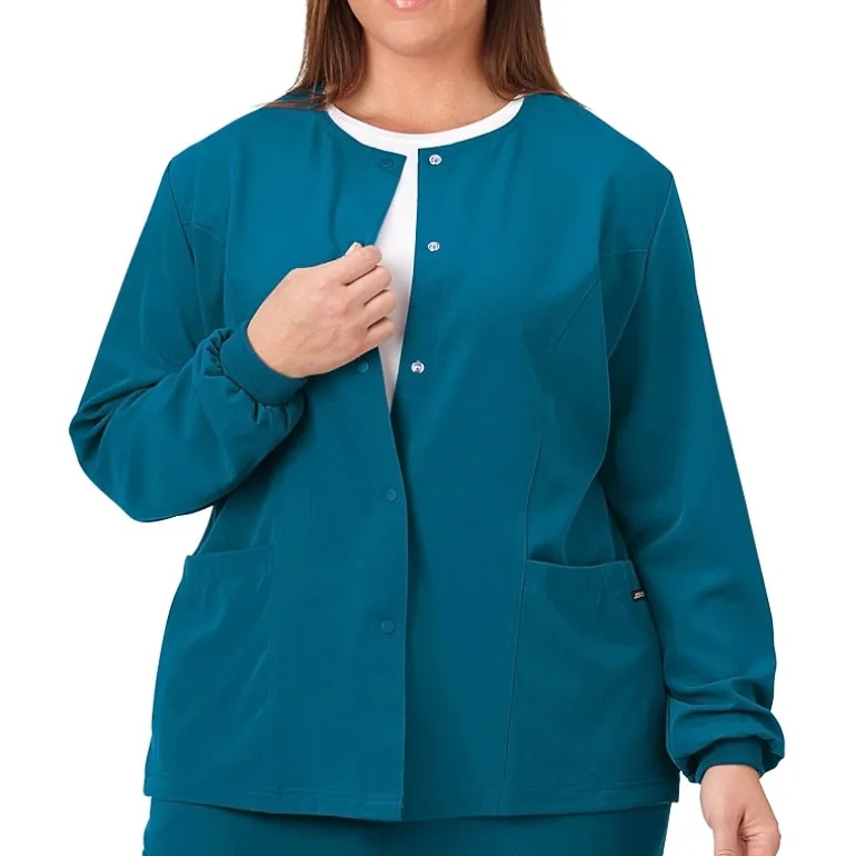 Jockey 2356 Snap Front Womens Plus Scrub Jackets