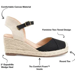 Journee Collection Ashlyn Womens Round Wedge Heel Pumps