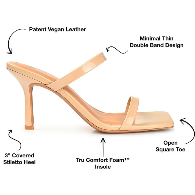 Journee Collection Brie Womens Round Open Toe Stiletto Heel Pumps
