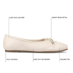 Journee Collection Callee Womens Square Ballet Flats