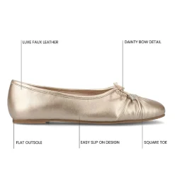 Journee Collection Callee Womens Square Ballet Flats