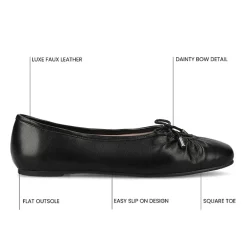 Journee Collection Callee Womens Square Ballet Flats