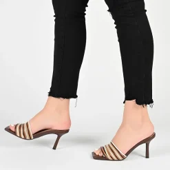Journee Collection Calliope Womens Round Open Toe Stiletto Heel Pumps