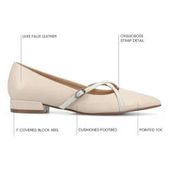 Journee Collection Camby Womens Pointed Closed Toe Ballet Flats