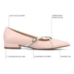 Journee Collection Camby Womens Pointed Closed Toe Ballet Flats