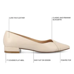 Journee Collection Carmin Womens Pointed Closed Toe Ballet Flats
