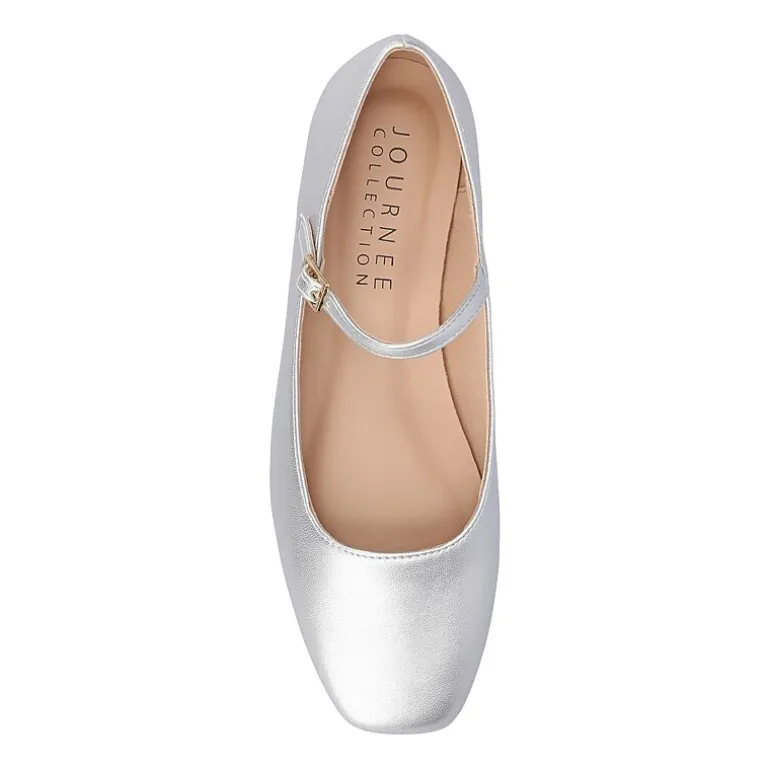 Journee Collection Carrie-Wd Womens Square Mary Jane Shoes Wide Width