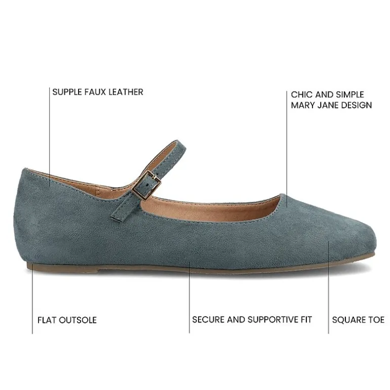 Journee Collection Carrie-Wd Womens Square Mary Jane Shoes Wide Width