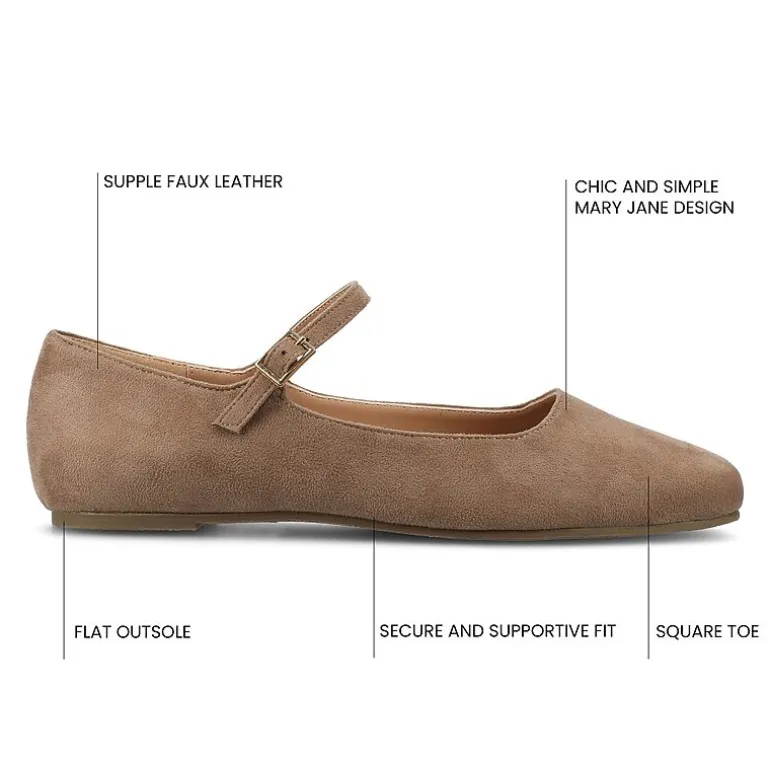 Journee Collection Carrie-Wd Womens Square Mary Jane Shoes Wide Width