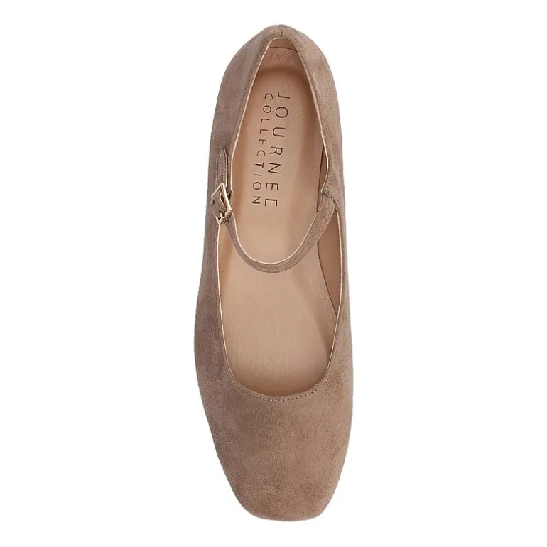 Journee Collection Carrie-Wd Womens Square Mary Jane Shoes Wide Width