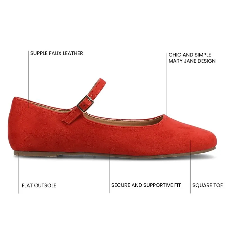 Journee Collection Carrie-Wd Womens Square Mary Jane Shoes Wide Width