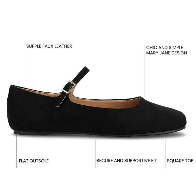 Journee Collection Carrie Womens Square Mary Jane Shoes