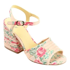 Journee Collection Charmaine Womens Round Open Toe Stacked Heel Pumps