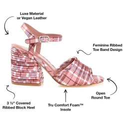 Journee Collection Charmaine Womens Round Open Toe Stacked Heel Pumps