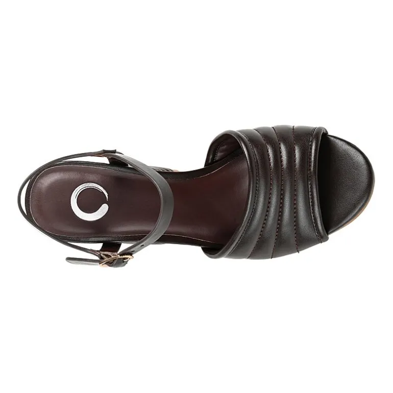 Journee Collection Charmaine Womens Round Open Toe Stacked Heel Pumps