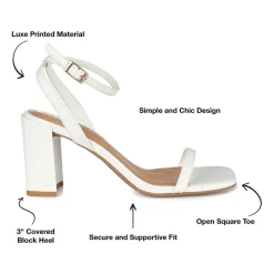 Journee Collection Chasity Womens Round Open Toe Block Heel Pumps