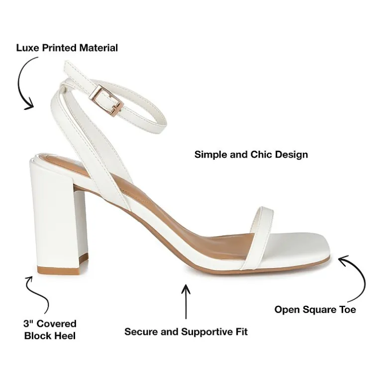 Journee Collection Chasity Womens Round Open Toe Block Heel Pumps