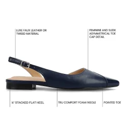Journee Collection Daphnne Womens Pointed Closed Toe Ballet Flats