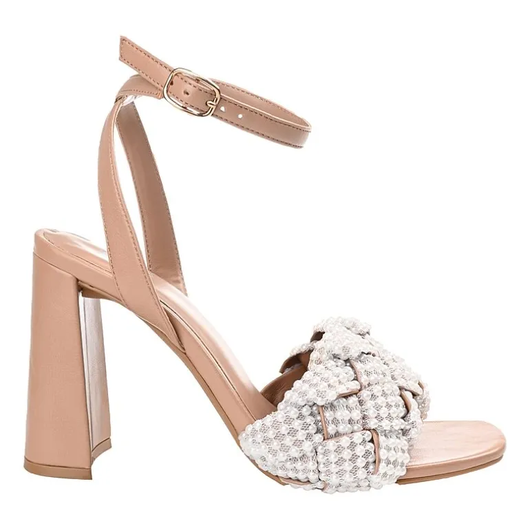 Journee Collection Dua Womens Round Open Toe Block Heel Pumps