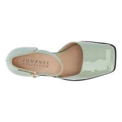 Journee Collection Evangeline Womens Moc Closed Toe Stacked Heel Pumps