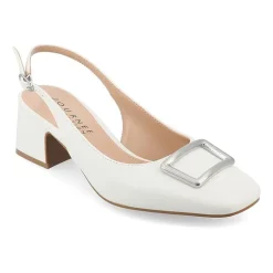 Journee Collection Everlee Womens Square Block Heel Pumps