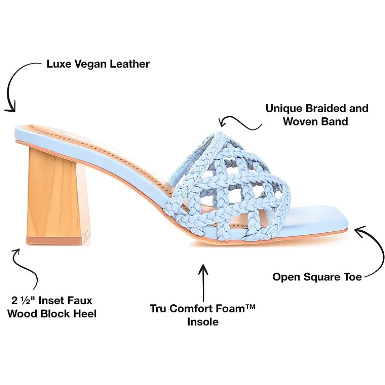 Journee Collection Evvie Womens Round Open Toe Block Heel Pumps