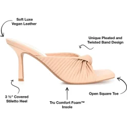 Journee Collection Greer Womens Round Open Toe Stiletto Heel Pumps